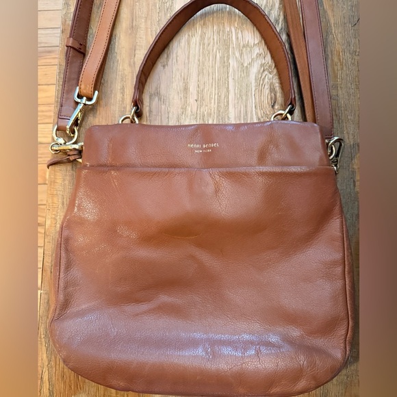 VTG Henri Bendel New York Rich Brown Leather Shoulder Bag 12x12 Old Money - Picture 2 of 14